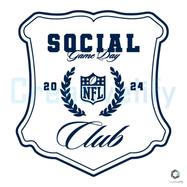 Nfl Game Day Social Club 2024 SVG