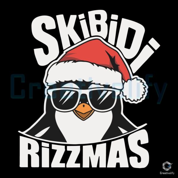 Penguin Sunglasses Skibidi Rizzmas PNG