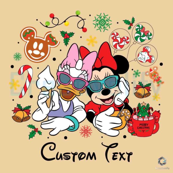 Personalized Holiday Buddies Daisy Minnie SVG