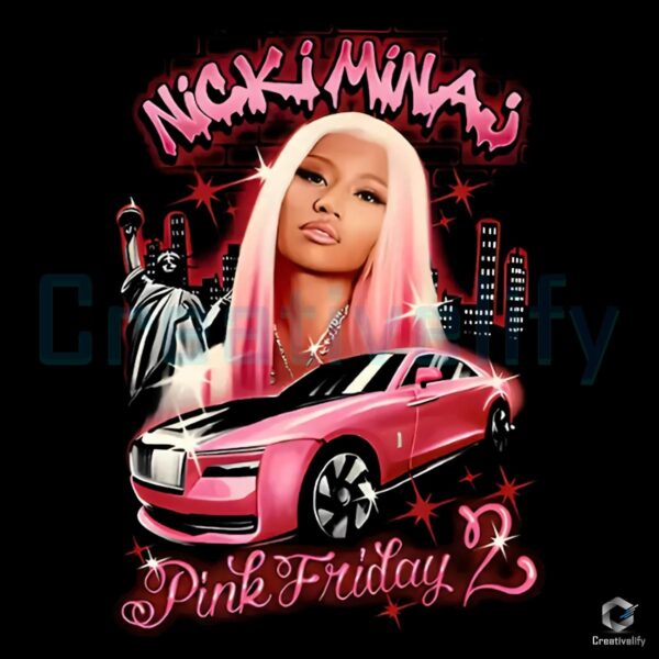 Pink Friday 2 Nicki Minaj World Tour Airbrush PNG