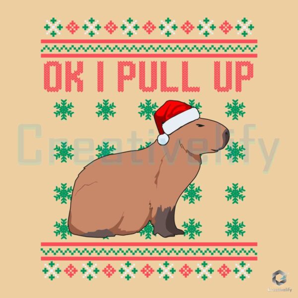 Quirky Christmas Capybara SVG for Festive Fun