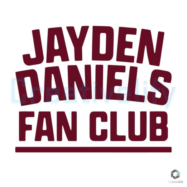 Retro Jayden Daniels SVG Fan Club