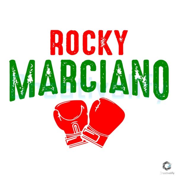 Rocky Marciano Boxing Gloves SVG