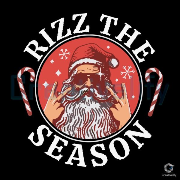 Santa Claus Rizz The Season Merry Rizzmas PNG