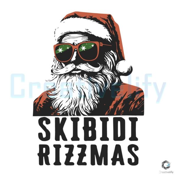 Santa Claus Skibidi Rizzmas Christmas SVG