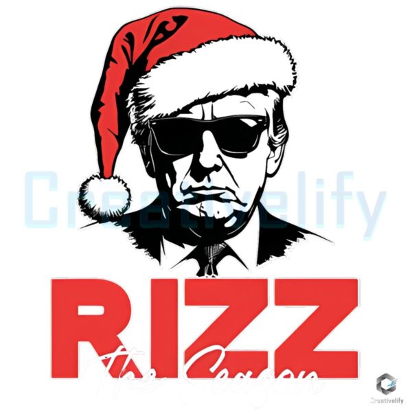 Santa Trump Rizz The Season PNG