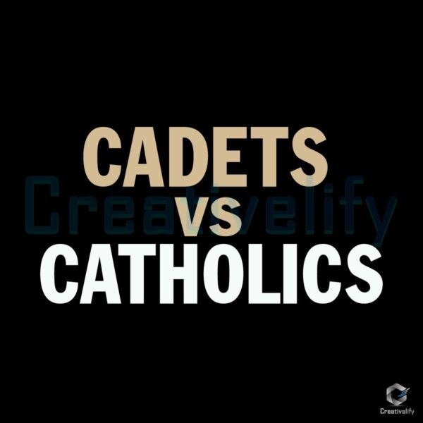 Saints Cadets Face Off Against Catholics In College Football Svg