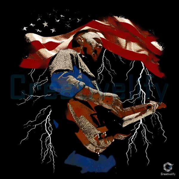 The Great American Zach Bryan Guitar PNG