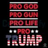 Trump Flag Pro God Pro Gun Pro Life 2024 SVG