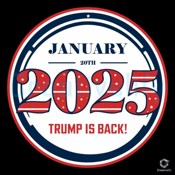 Trump Is Back 2025 January 20Th SVG