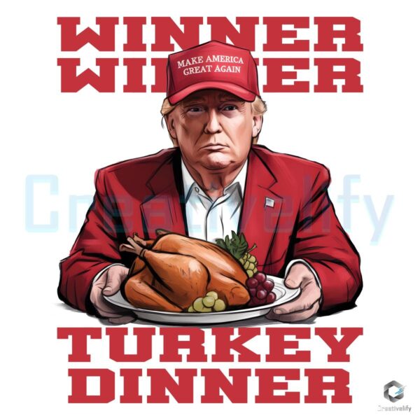 Trump Triumphs with Turkey Dinner Thanksgiving PNG Delight