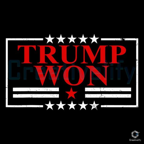 Trump Won Election 47Th President 2024 SVG