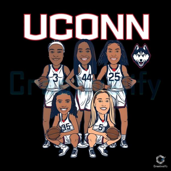 Uconn Huskies Womens Basketball Starting 5 PNG