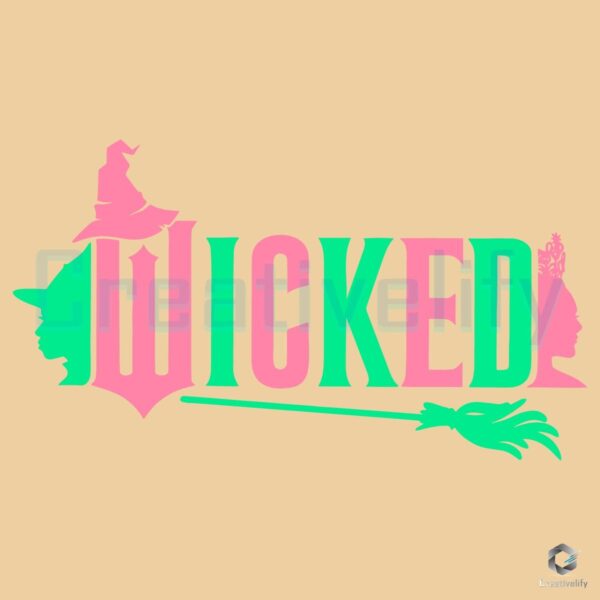 Vibrant Pink Green Wizard of Oz SVG Design