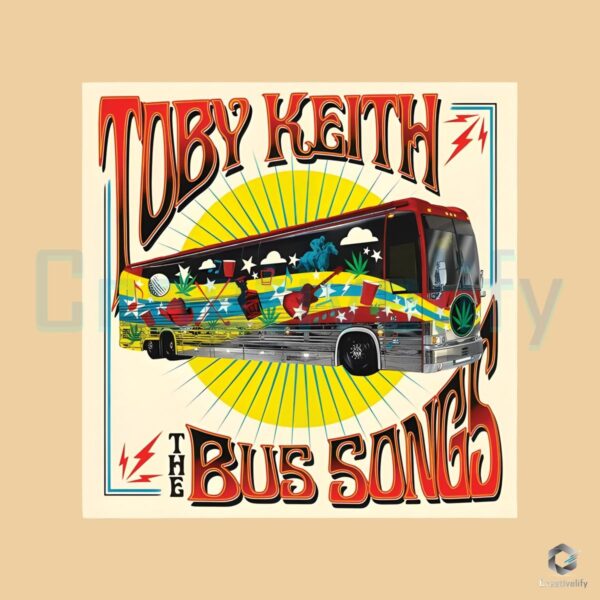 Vintage Toby Keith The Bus Songs PNG