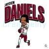 Washington Football Player Jayden Daniels Caricature PNG