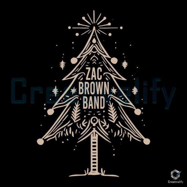 Zac Brown Band Christmas Tree SVG