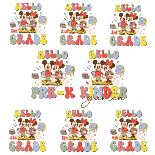 Mickey Minnie Mouse Backtoschool Svg Bundle