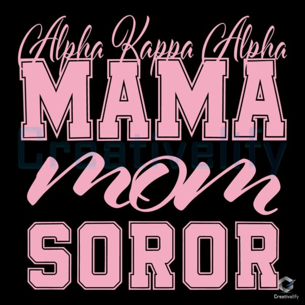 Alpha Kappa Alpha Sorority Mom SVG Design