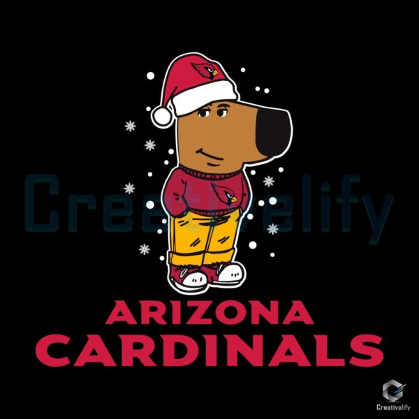 Arizona Cardinals Chill Guy Christmas Football SVG