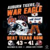 Auburn Tigers War Eagle Beat Texas A&M PNG