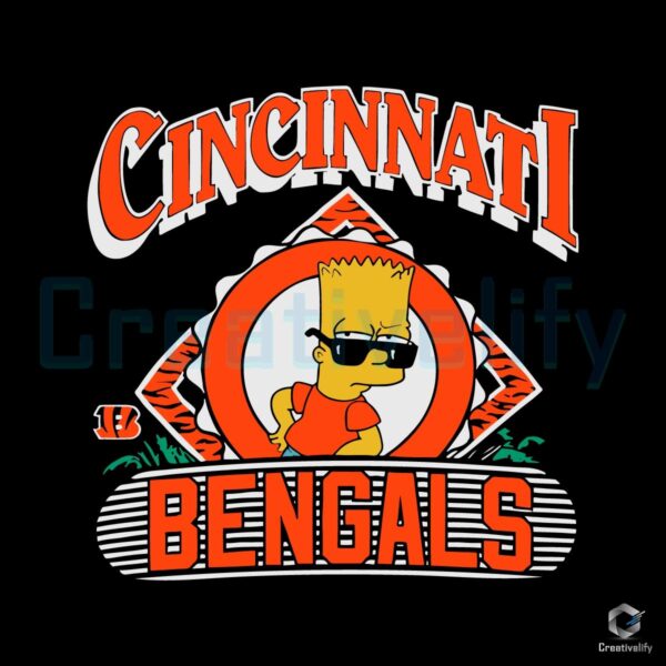 Bart Simpson SVG Cincinnati Bengals Fan Edition