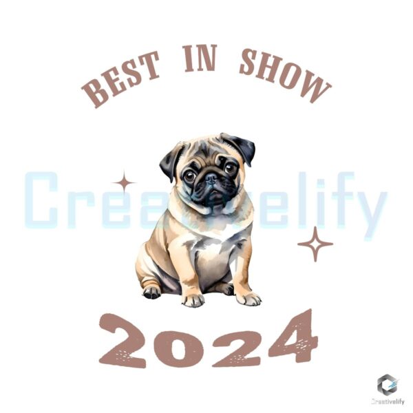 Best In Show 2024 Vito The Pug PNG