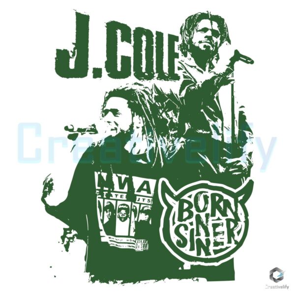 Born Sinner J Cole Vintage Rapper SVG Design