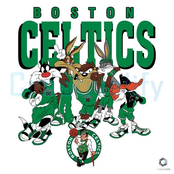 Boston Celtics Looney Tunes NBA Basketball SVG Design