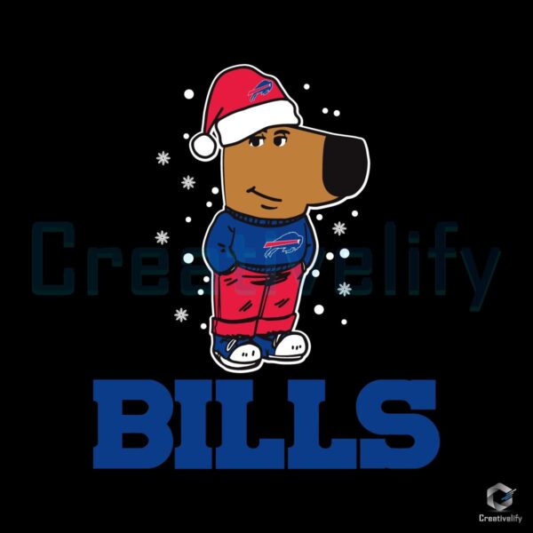 Buffalo Bills Chill Guy Christmas Football SVG