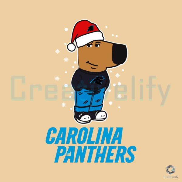 Carolina Panthers Chill Guy Christmas Football SVG