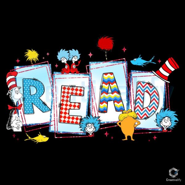 Celebrate Reading with Dr Seuss PNG Designs