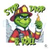 Christmas Grinch Fireman Stop Drop And Roll PNG