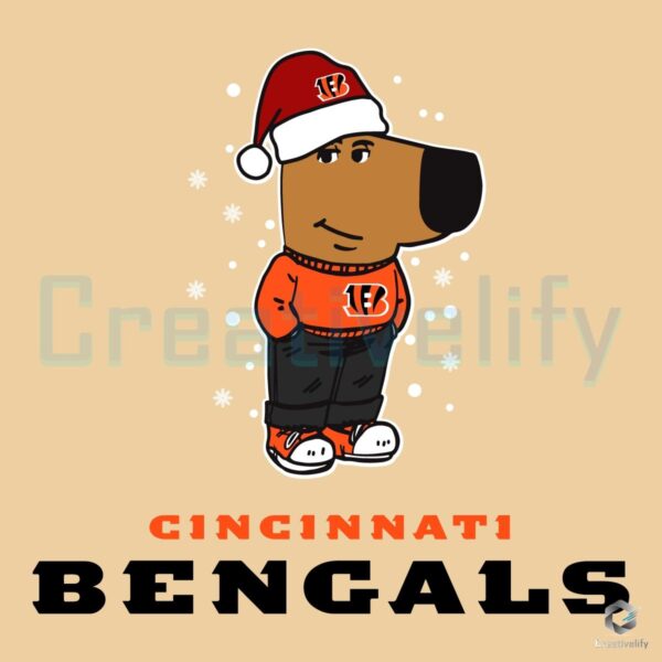 Cincinnati Bengals Chill Guy Christmas Football SVG