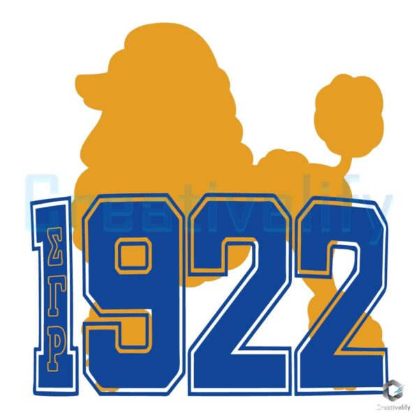 Classic Sigma Gamma Rho 1922 Poodle SVG Design