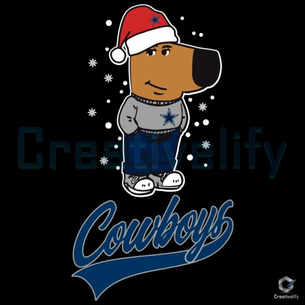 Dallas Cowboys Chill Guy Christmas Football SVG