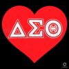 Delta Sigma Theta Sorority Heart Design SVG Ready