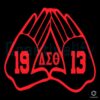 Delta Sigma Theta SVG Pyramid Hands Est 1913 Design