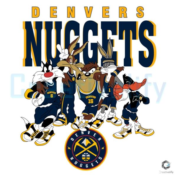 Denver Nuggets x Looney Tunes NBA Basketball SVG Design