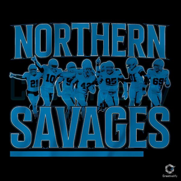 Detroit Lions Football Art Northern Savages PNG Design