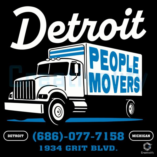 Detroit Lions SVG Roaring People Movers Design