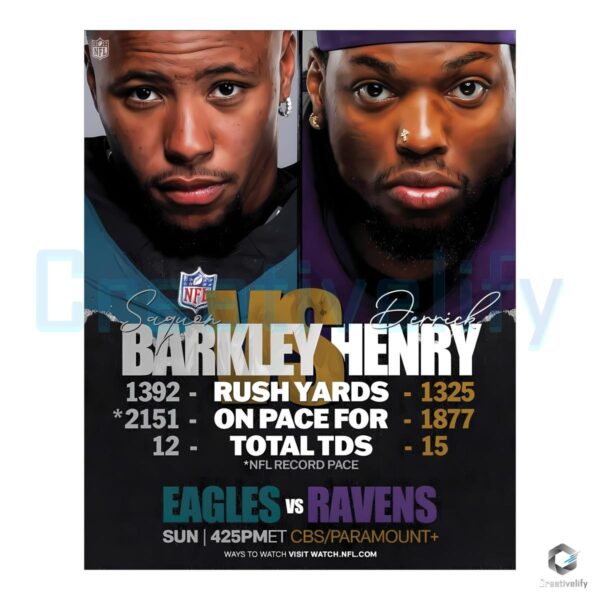 Eagles Vs Ravens Barkley And Henry PNG