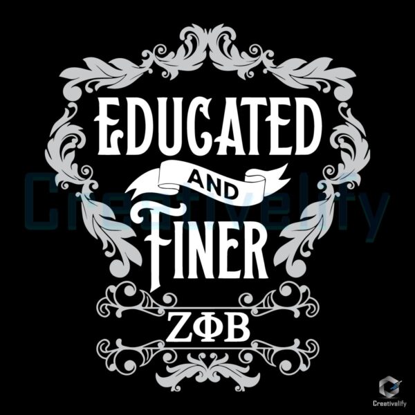 Elegant Educated Zeta Phi Beta SVG Design