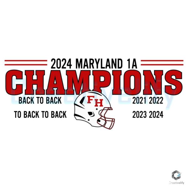 Fort Hill Football SVG 2024 Maryland State Championship Glory