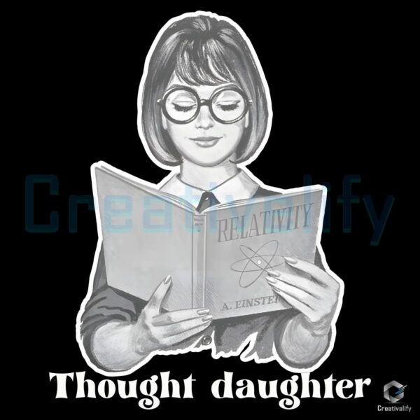 Funny Meme PNG of Thoughtful Daughter Reading a Book