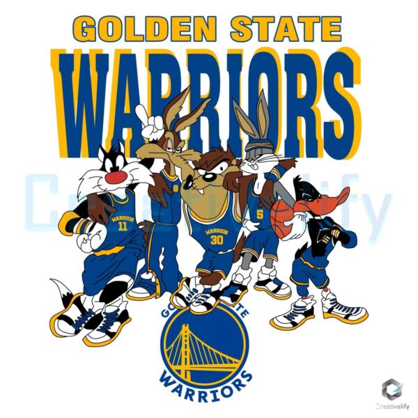 Golden State Warriors x Looney Tunes NBA Basketball SVG