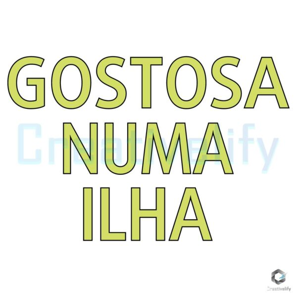 Gostosa Numa Ilha SVG Design