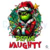 Grinch Define Naughty Christmas Lights PNG