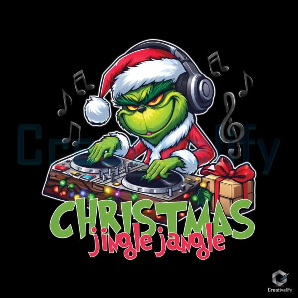 Grinch Dj Christmas Jingle Jangle PNG