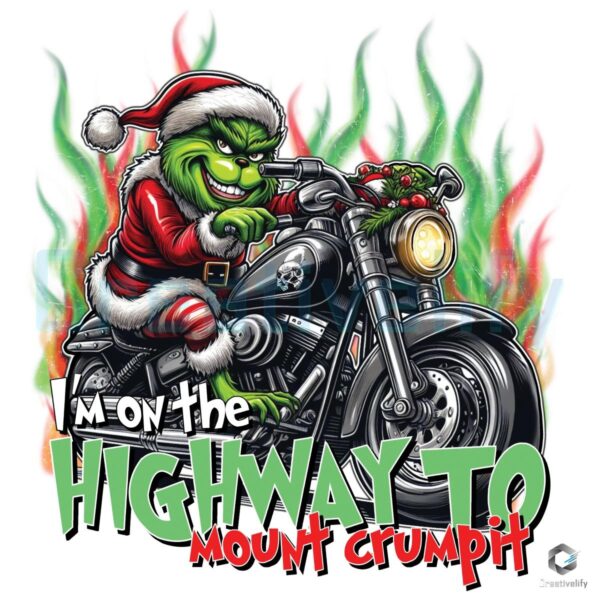 Grinch Motorcycle Im On The Highway PNG